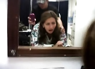 Levrette POV devant un miroir