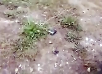 His wife sucks him off and gets fucked on a path