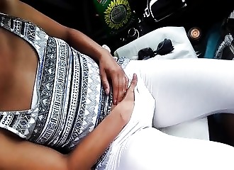 Fingering in the car