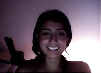 Hot brunette fucked on webcam